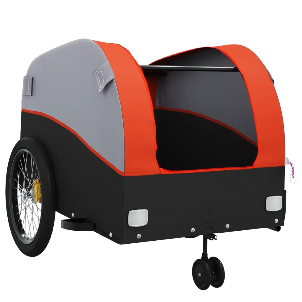Rimorchio da Bici Nero e Arancione 45 kg in Ferro CFW5669247