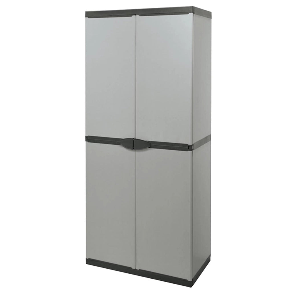 Armadio in resina tuttopiani 68x40x168cm grigio mongardi