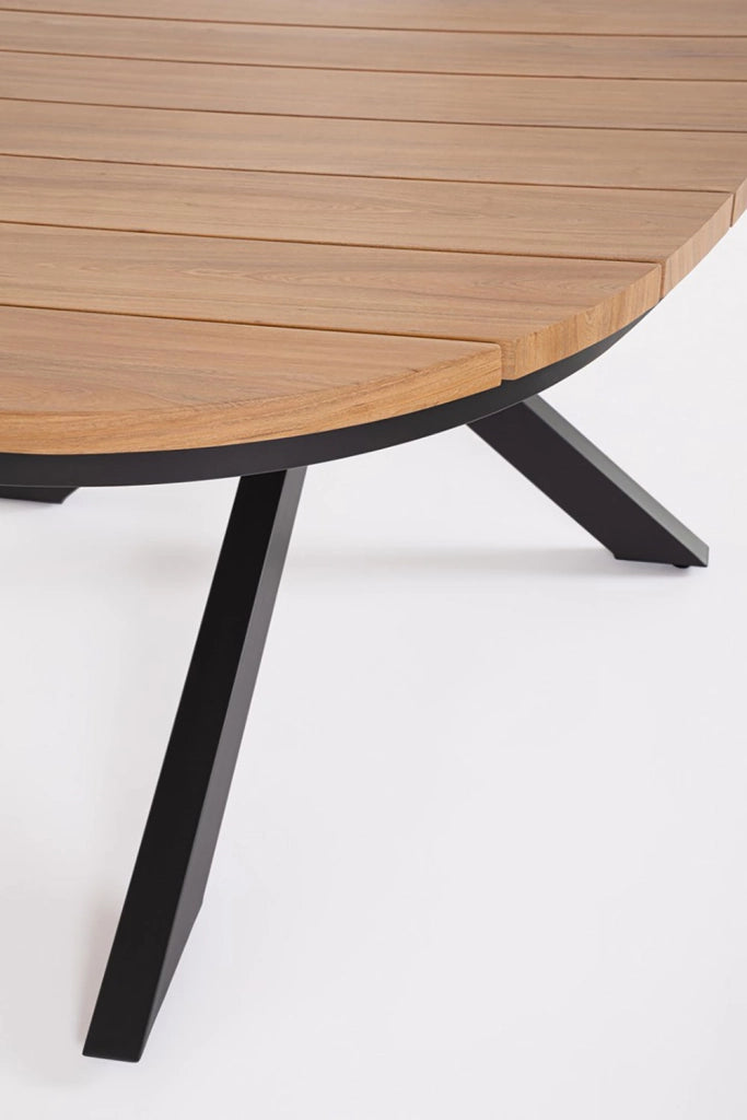 Tavolo da Esterno 218x115x75h cm in Alluminio Zelmar Naturale e Antracite