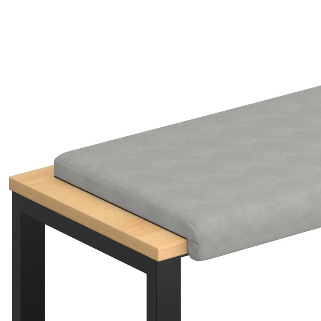 Cuscino per panchina Microfibra Grigio Chiaro Profondità 35 cm 42043284