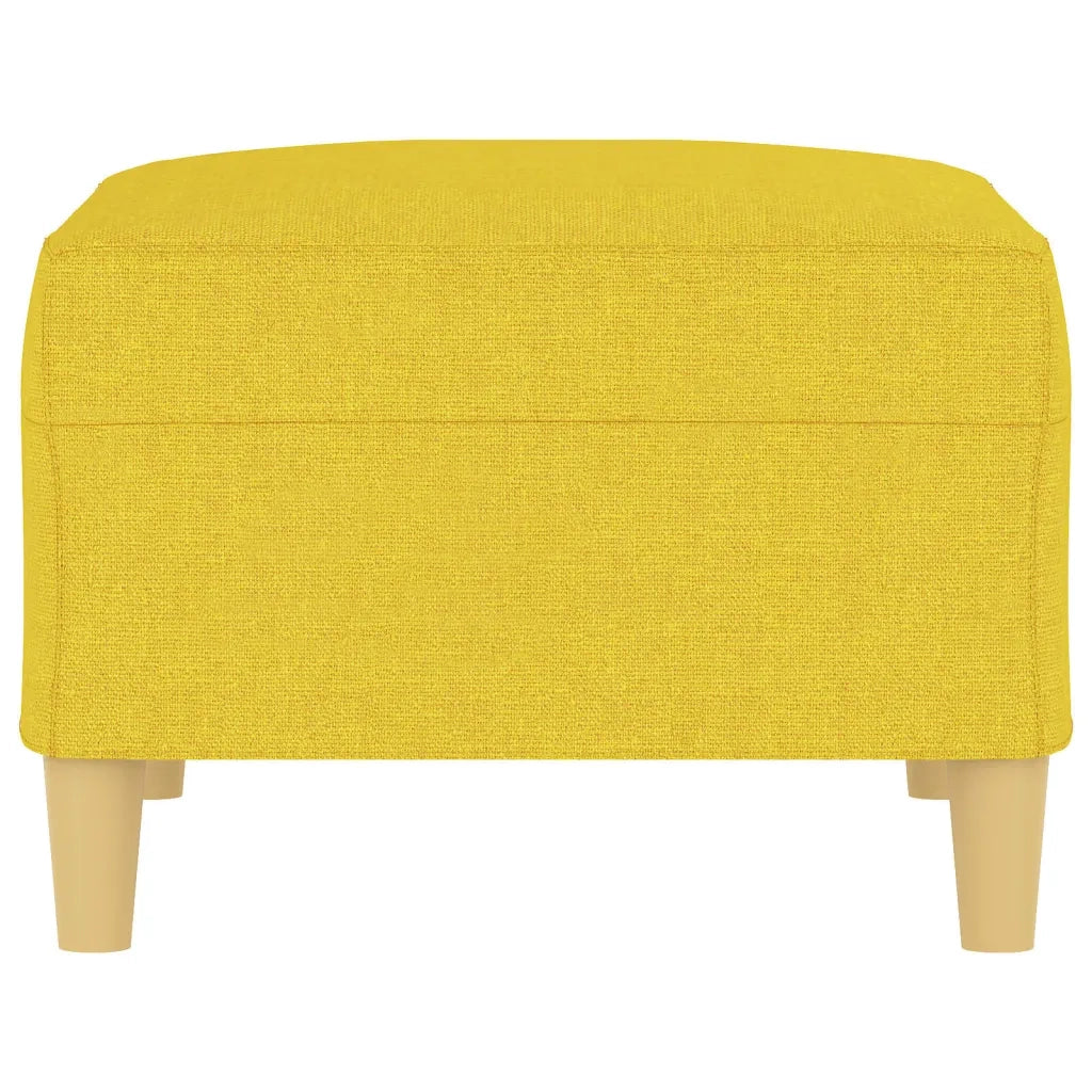 Poggiapiedi Giallo Chiaro 70x55x41 cm in Tessuto 349276