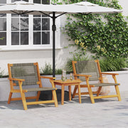 Sedie da Giardino 2 pezzi Grigio 76x67x73.5 cm Legno Massello di Acacia