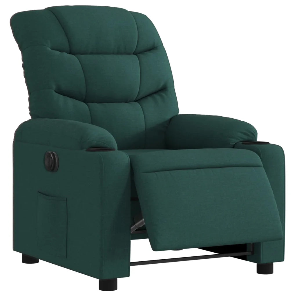 Poltrona Elettrica Reclinabile Verde Scuro in Tessutocod mxl 84888