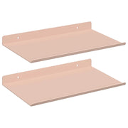 2 pz Mensola | Ripiano | Scaffale sospesa Rosa 30 x 18 x 2,5 cm Acciaio