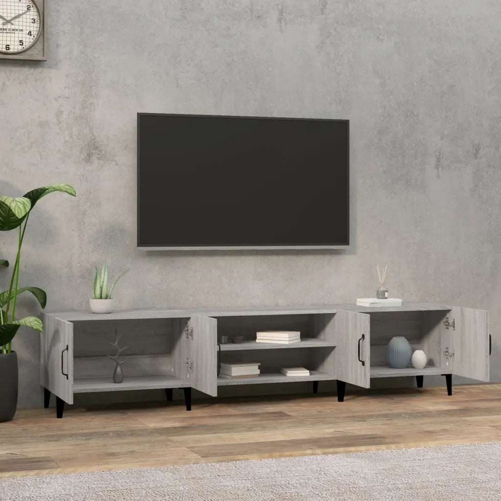 Mobile TV-Credenza TV-Console TV Grigio Sonoma 180x31,5x40 cm in Legno Multistrato 135521