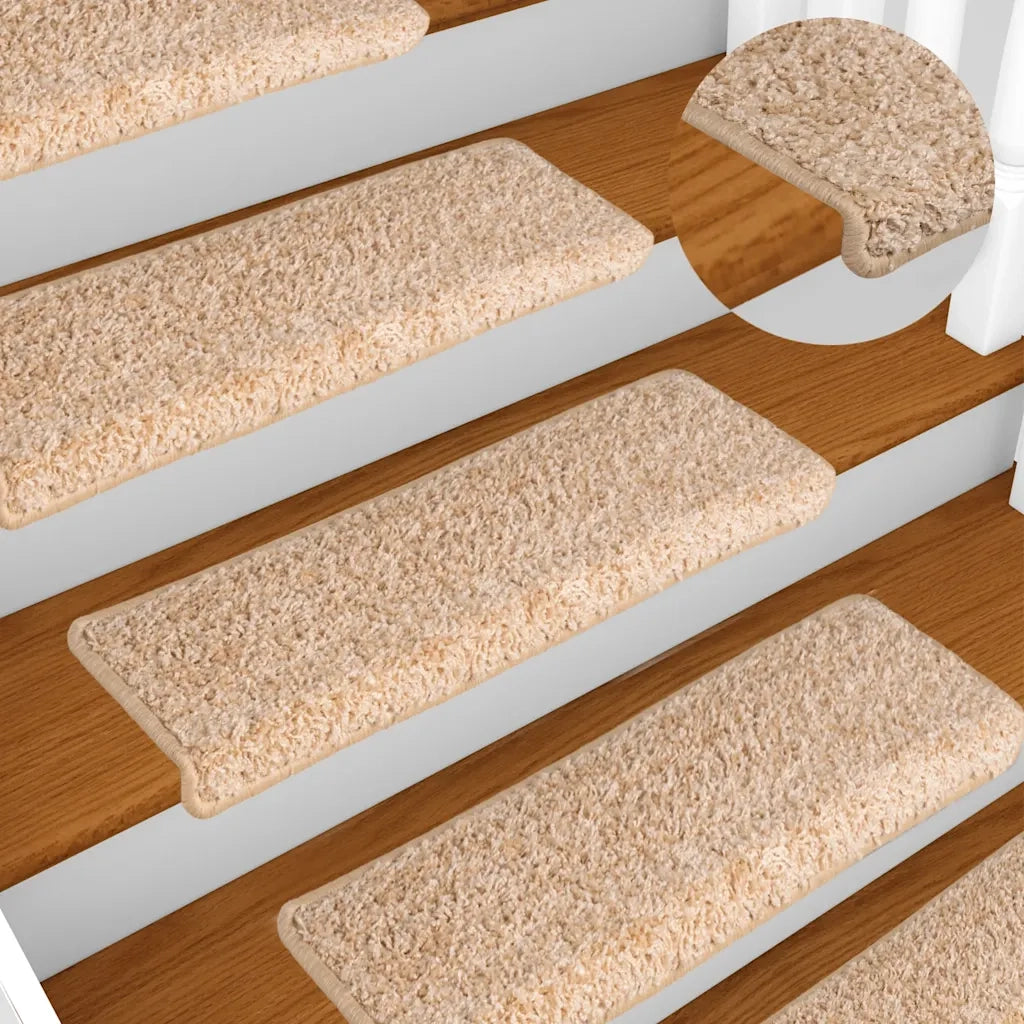 Tappetini per scale 30 pz | Gradini per Scale 65x21x4 cm Oro Bordo rettangolare