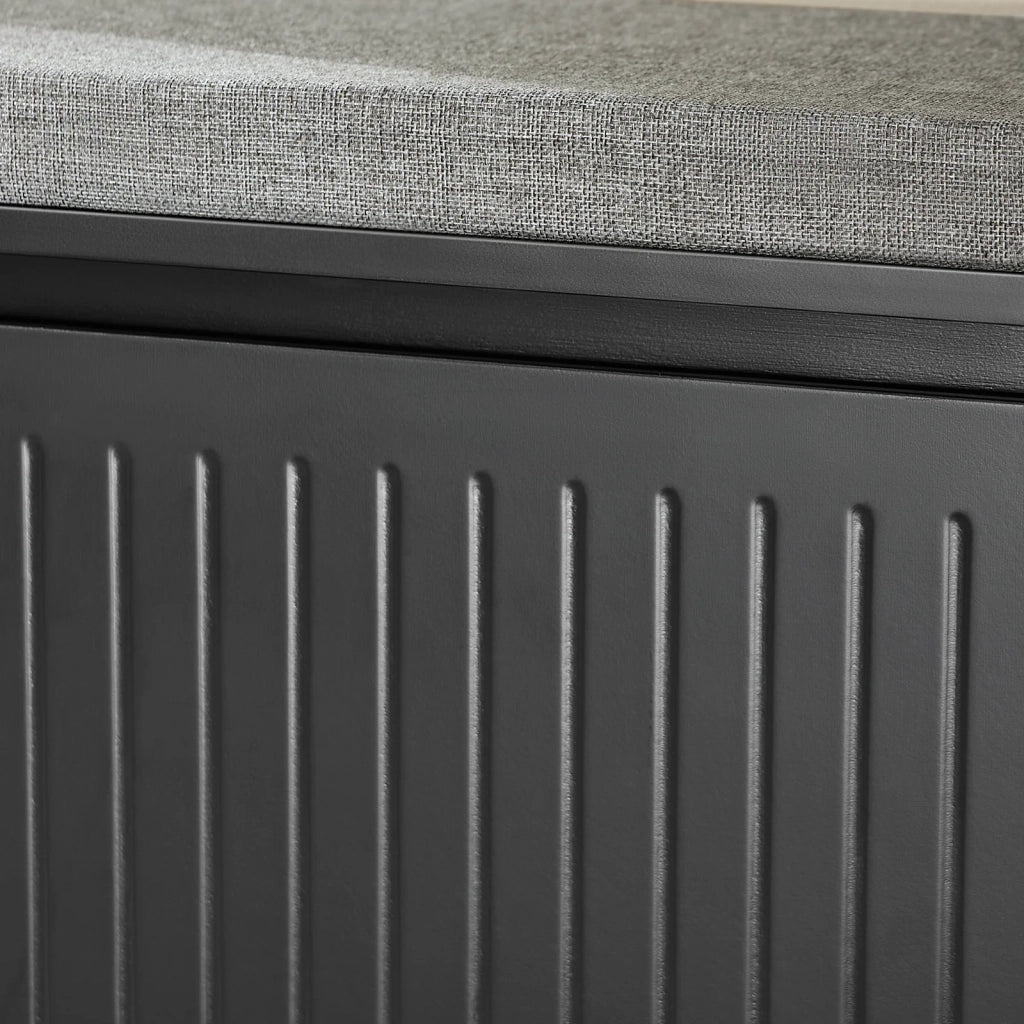 Scarpiera da Ingresso Scarpiera con ribalta Cassapanca Portascarpe con cuscino,Nero, L62xP25xA46cm FSR98-SCH