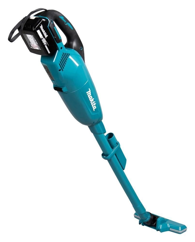Makita DCL284FZ scopa elettrica Aspirapolvere a bastone 2 in 1 Batteria Secco Tessuto Senza sacchetto Nero, Turchese