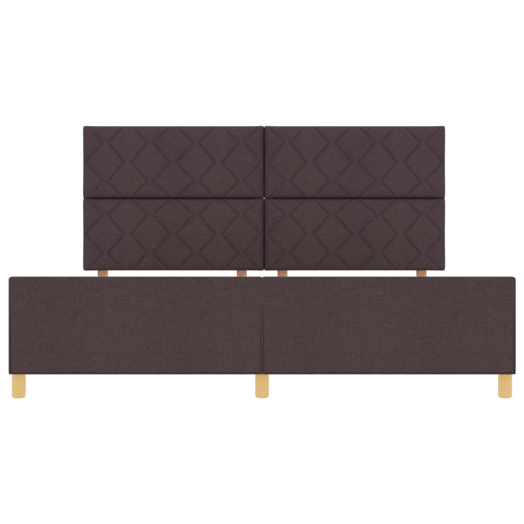 Rete letto  in marrone scuro, 200x200 cm, tessuto