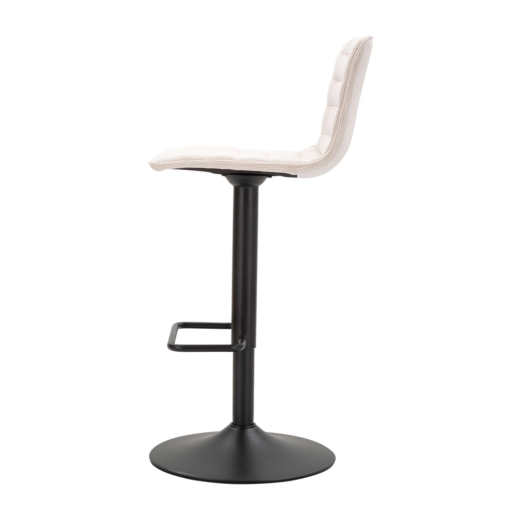 Essaou, Sgabello Regolabile, 43x50x86h cm Bianco Crema