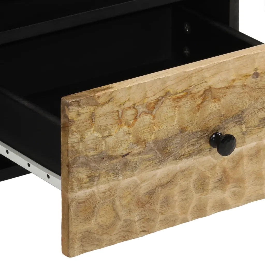 Comodino | Armadio da Notte | Mobiletto da notte 40x33x46 cm in Legno Massello di Mango