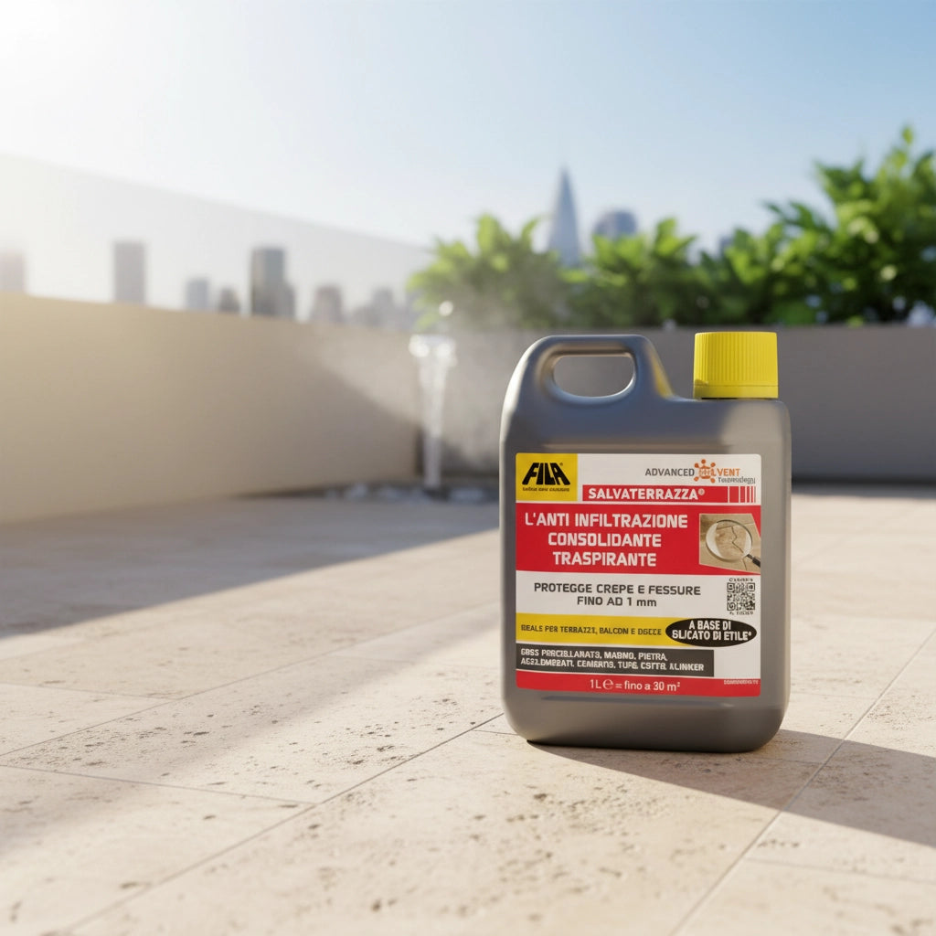 Salvaterrazza protettivo anti infiltrazione idrorepellente consolidante *** formato 1 lt, confezione 1