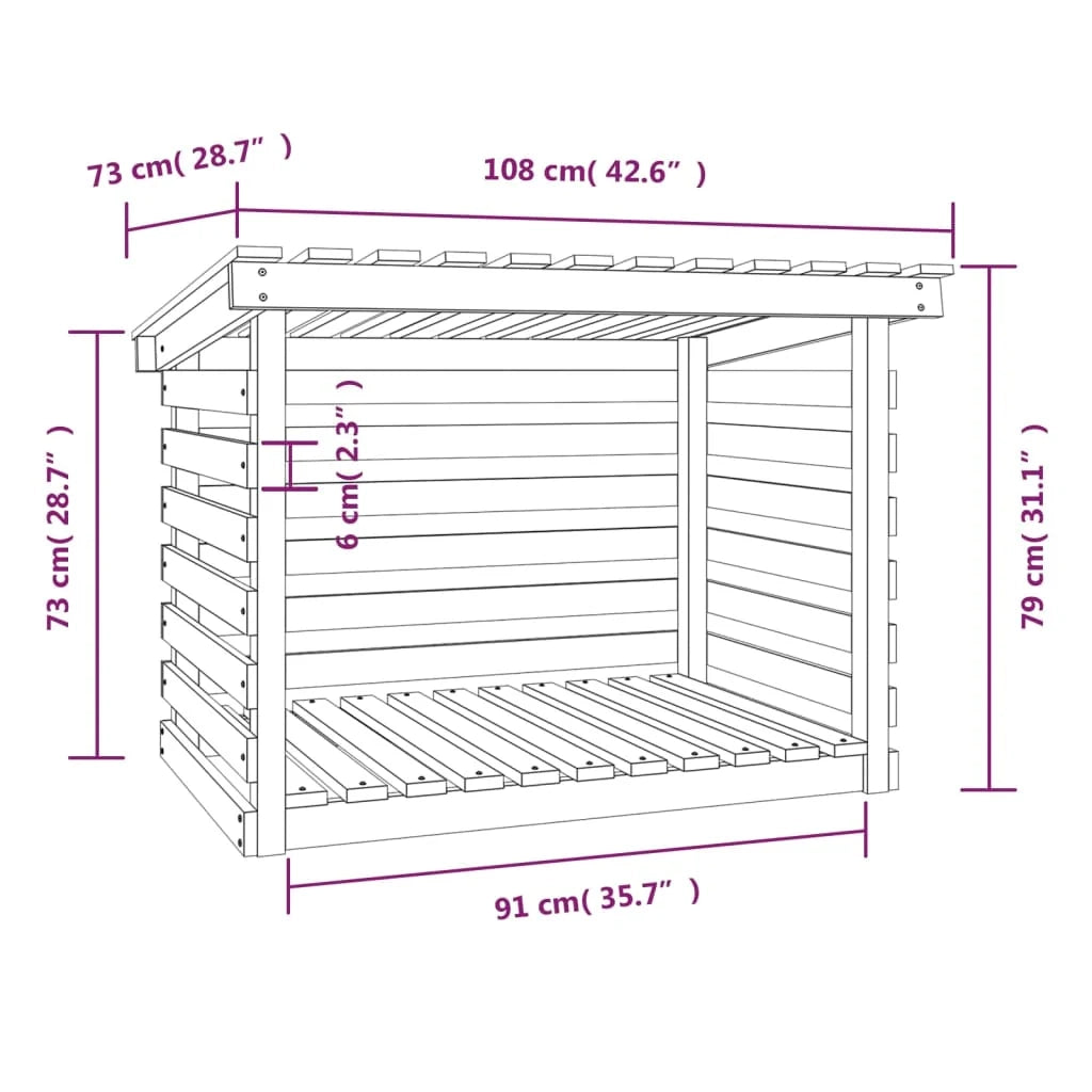 Portalegna portalegna organizer portaoggetti 108 x 73 x 79 cm legno di pino bianco 02_0045115