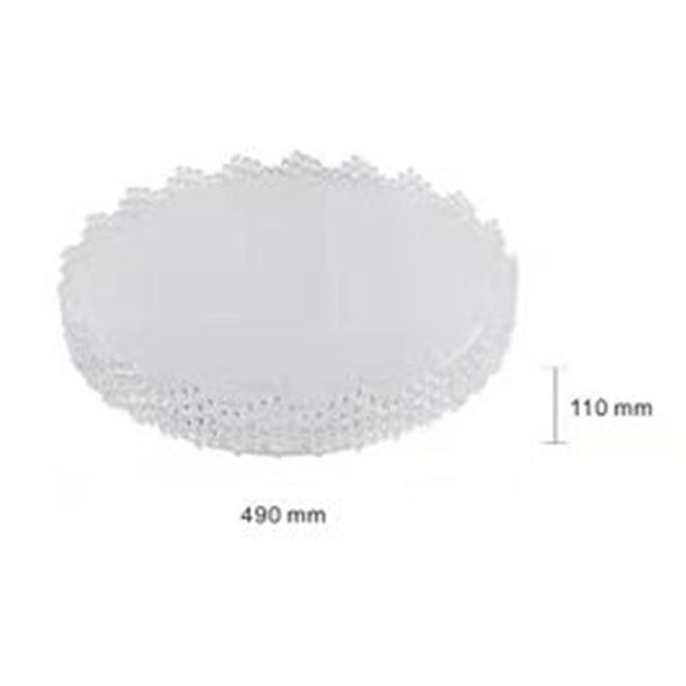 Trade Shop - Plafoniera Da Soffitto Interno 60w Bordo Seghettato Luce Fredda Fst-50a66404 49cm -