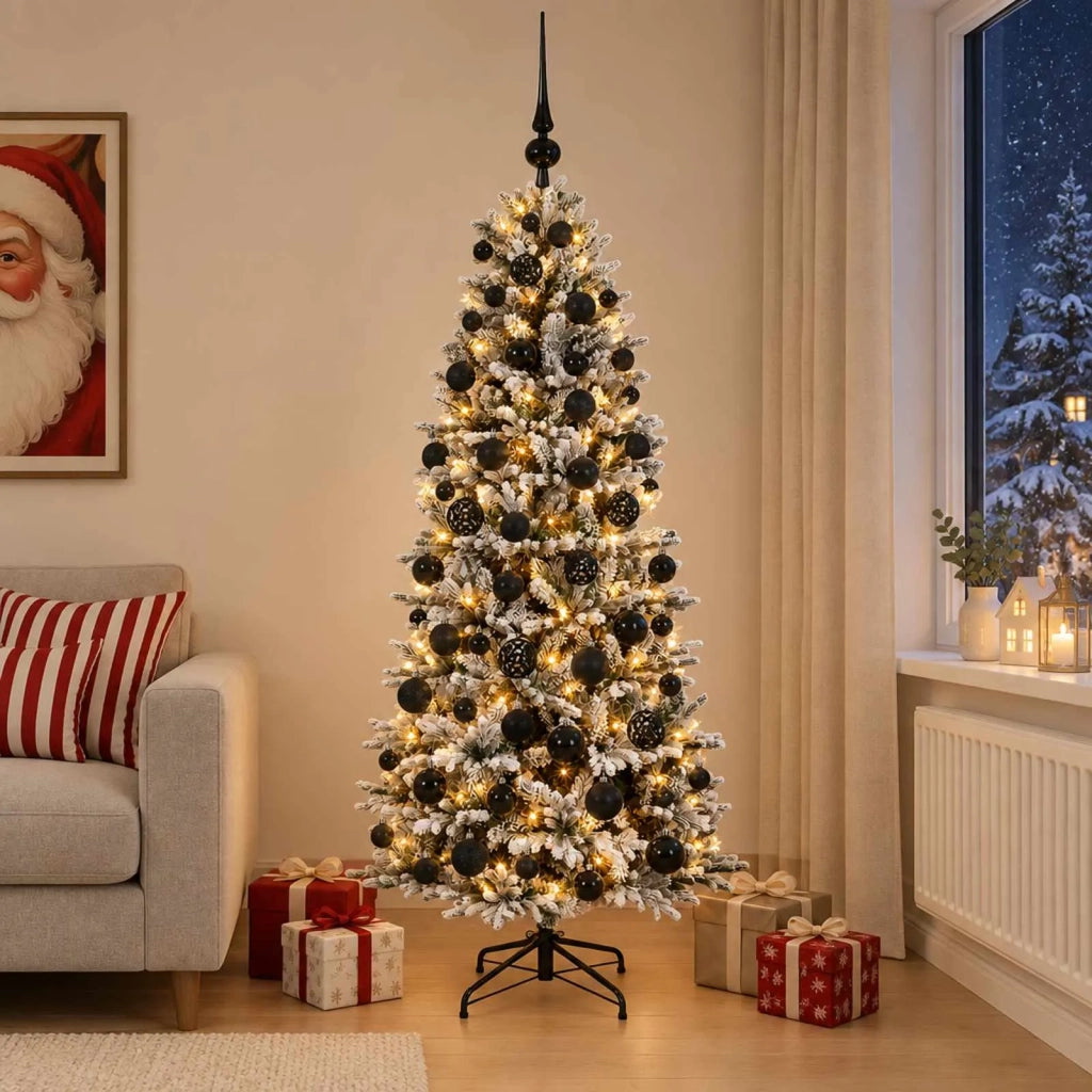 Albero di Natale artificiale con palline 180 cm 300 LED 3466379