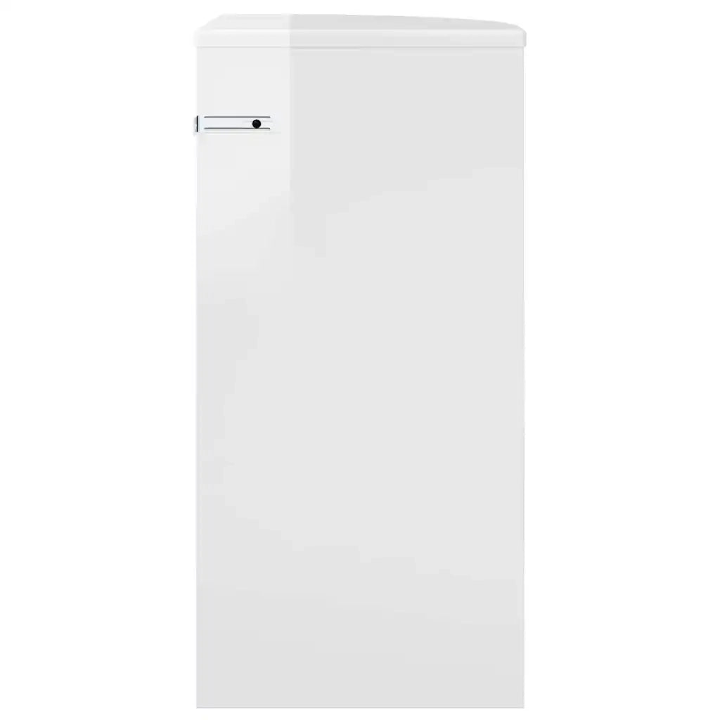 Tavolino Bianco Lucido 29,6 x 29,6 x 60 cm Legno multistrato