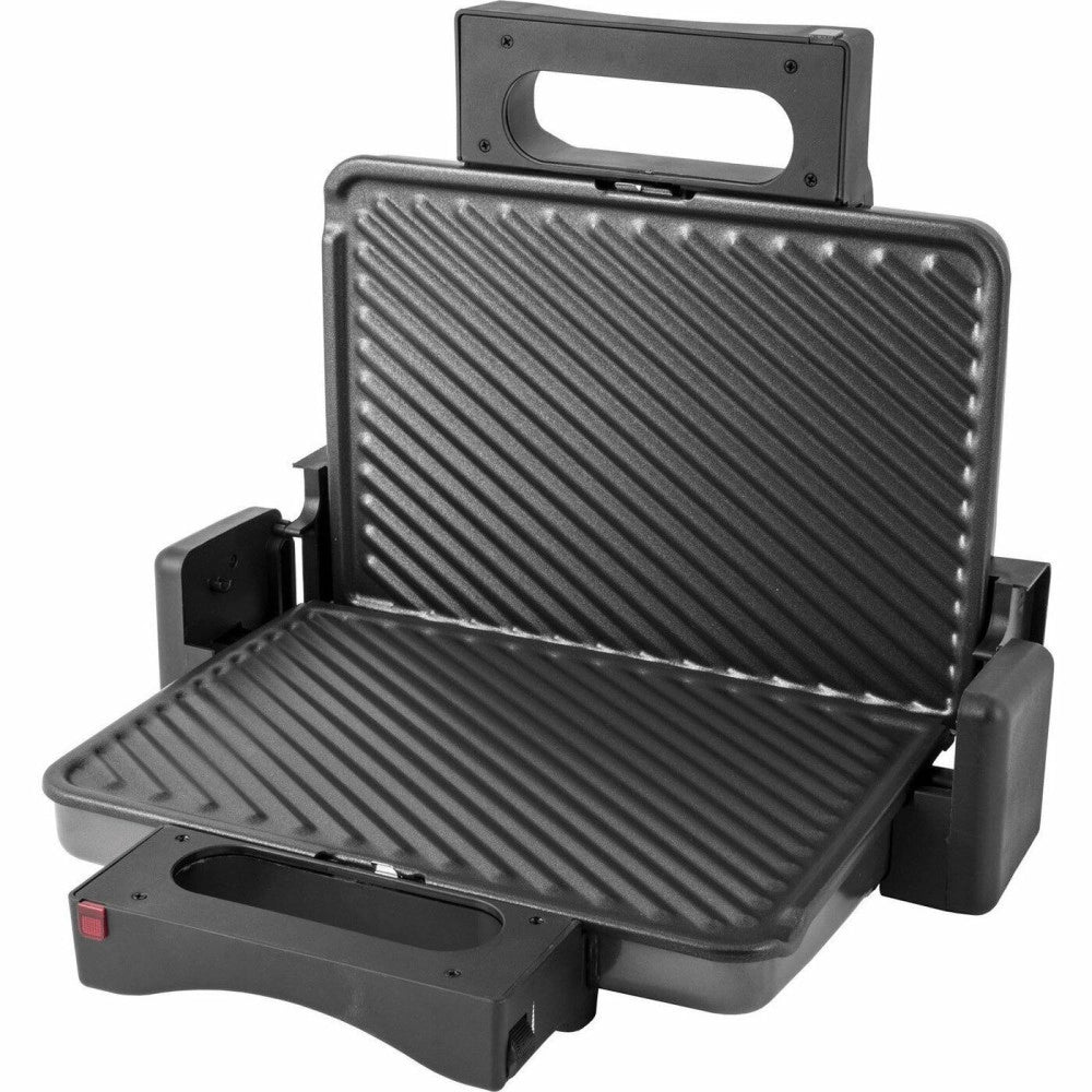 Trade Shop - Piastra Da Cucina Elettrica 2000w Con Doppia Piastra Antiaderente In Alluminio -