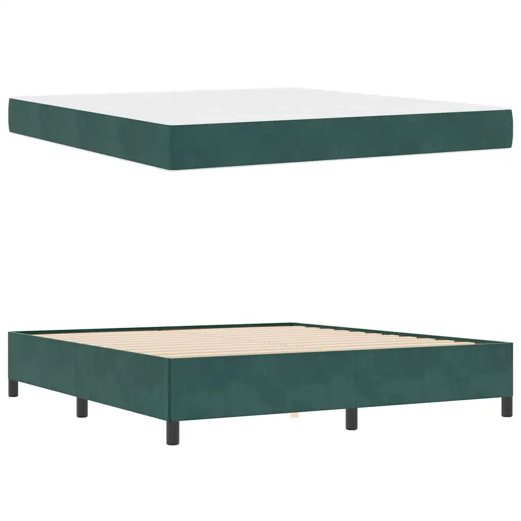 Struttura del letto Verde Scuro 180 x 200 cm Tessuto 3399081