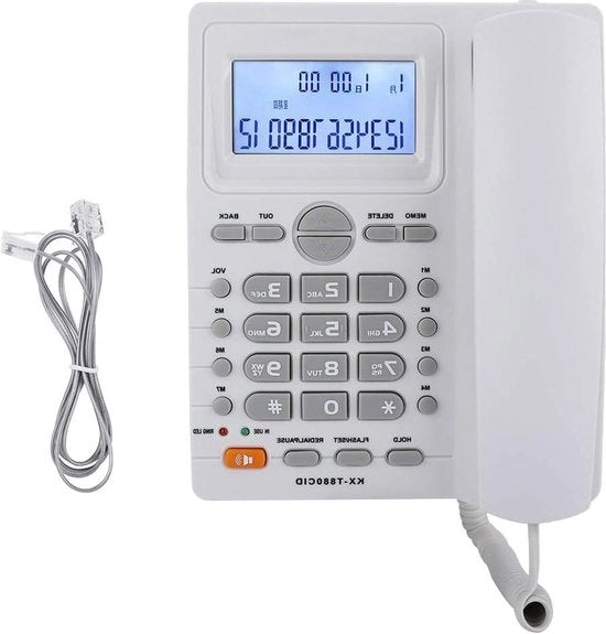 Kit di espansione due porte telefonia fissa schermo LCD pulsanti grandi riduzione rumore in tempo reale - chiara audio e riconoscimento numero.