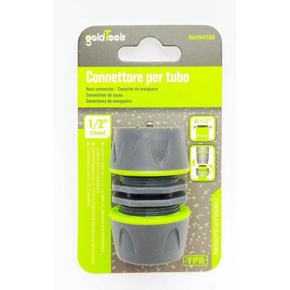 Trade Shop - Connettore Giunzione Tubi Da 1/2" Innesto Riparatore Con Inserti In Gomma 94762 -