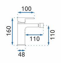 Rubinetto Da Bidet Rea Bloom White Gold