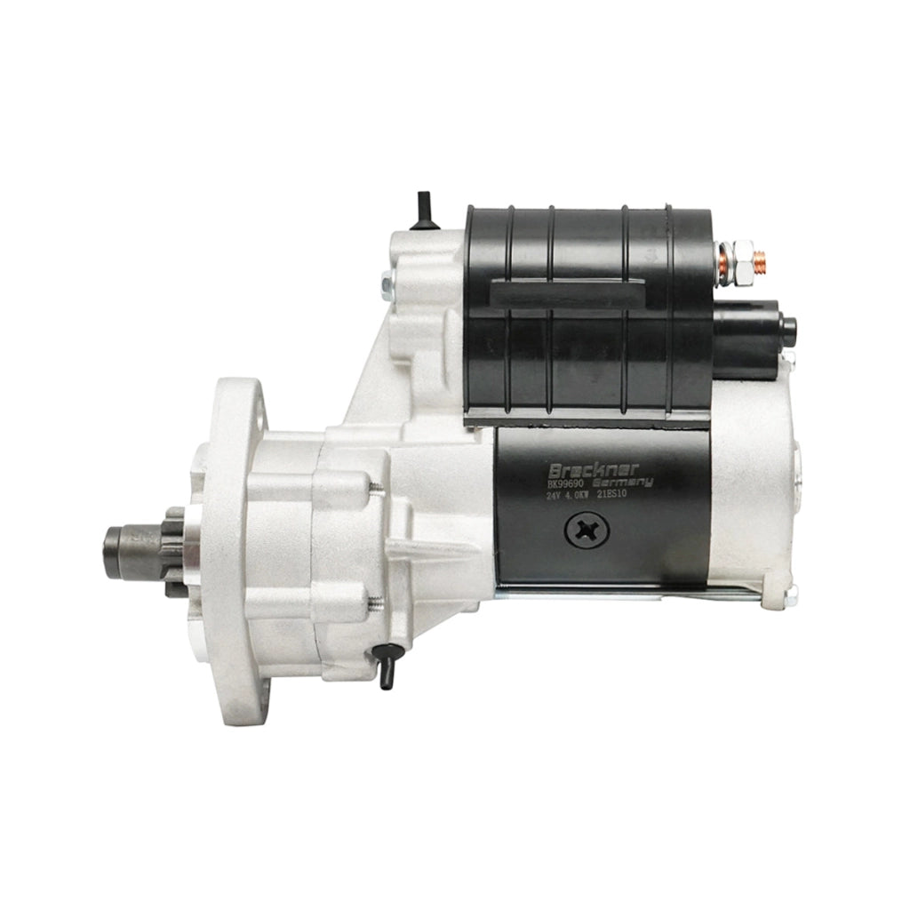 Motorino di avviamento 24V / 4 kW con pignone Bendix Z=9 per Fiat 314, 315, 411, 415, 441. Breckner Germany