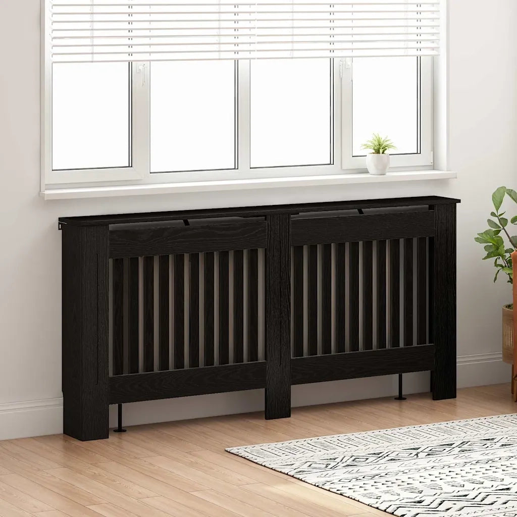 Copertura per radiatori Rovere Nero 172 x 19 x 81,5 cm