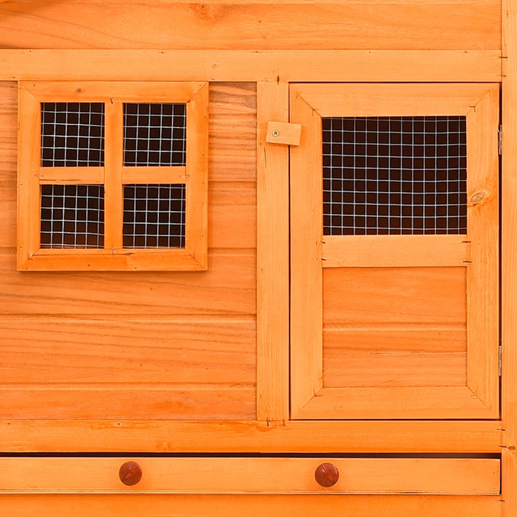 Pollaio con Casetta di Nidificazione in Legno Massello di Abete cod mxl 53233