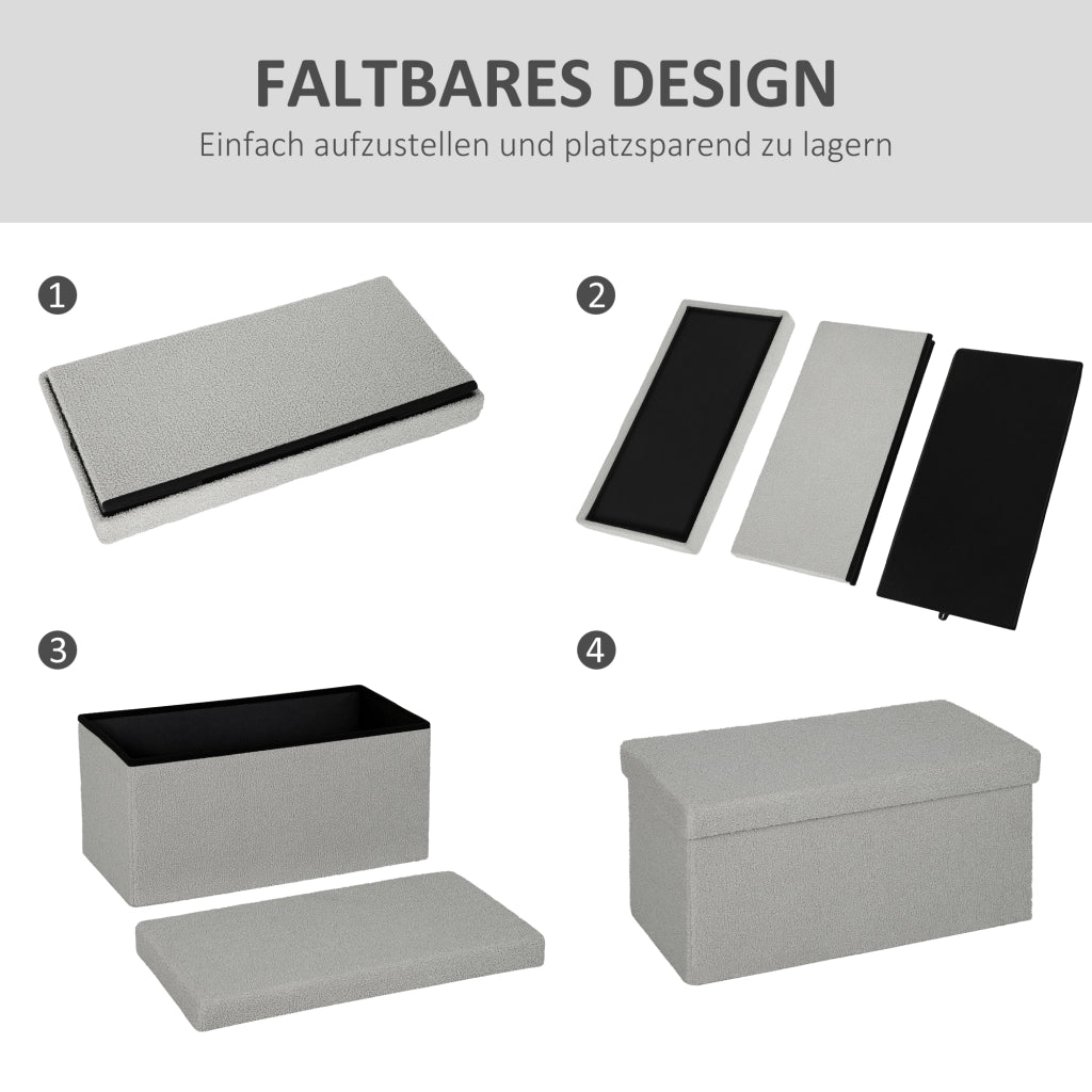 Pouf con contenitore ¨C zephmum ¨C grigio chiaro