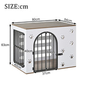 CUCCIA CANE 2 in 1 89x69 cm Bianco e Rovere Chiaro MDF e Metallo