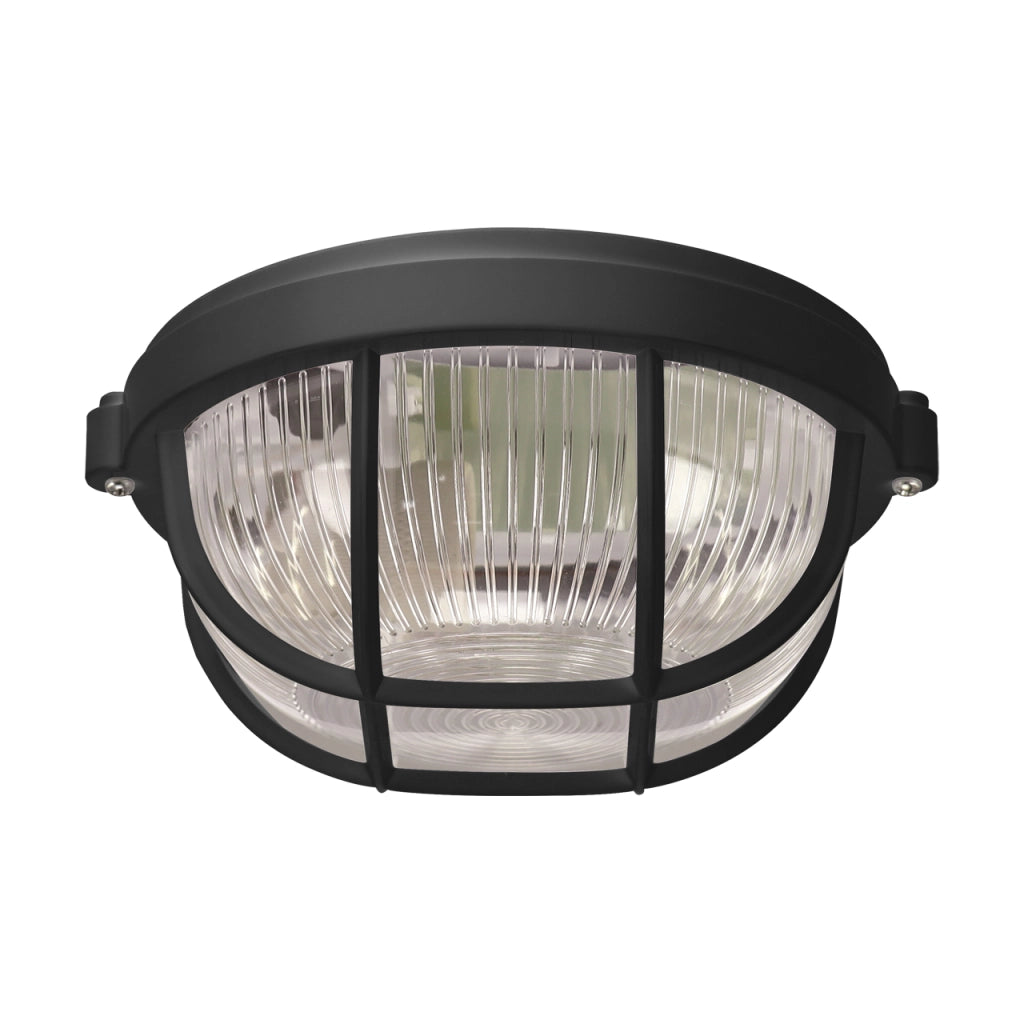 Plafoniera esterna Struhm SALTO nera rotonda Ø18 E27 IP65