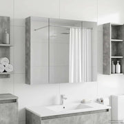 Mobiletto per specchio da bagno con lo scaffale Grigio cemento 889106