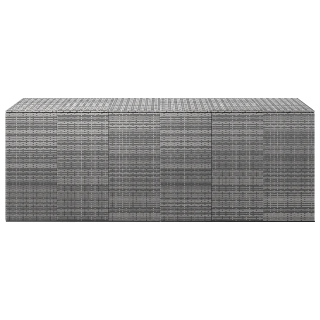 Cuscino da giardino in resina e vimini 291 x 100,5 x 104 cm grigio 02_0013166