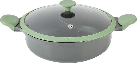 Pentola a Fiamma in Alluminio 6,5 QT con Distributore e Verniciatura Antifiamma