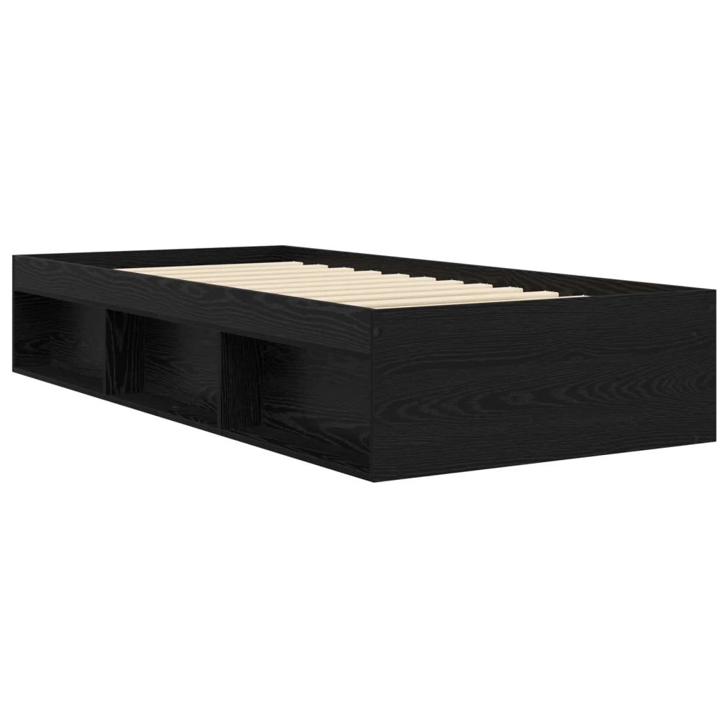 Telaio del letto con storage Rovere Nero 80 x 200 cm 3429523