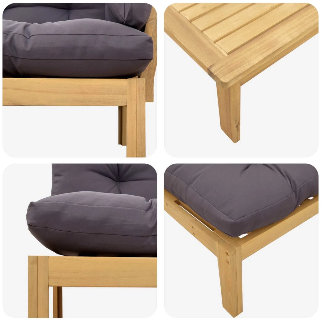 2 Pezzo Legno di acacia Marrone Chiaro 3418155