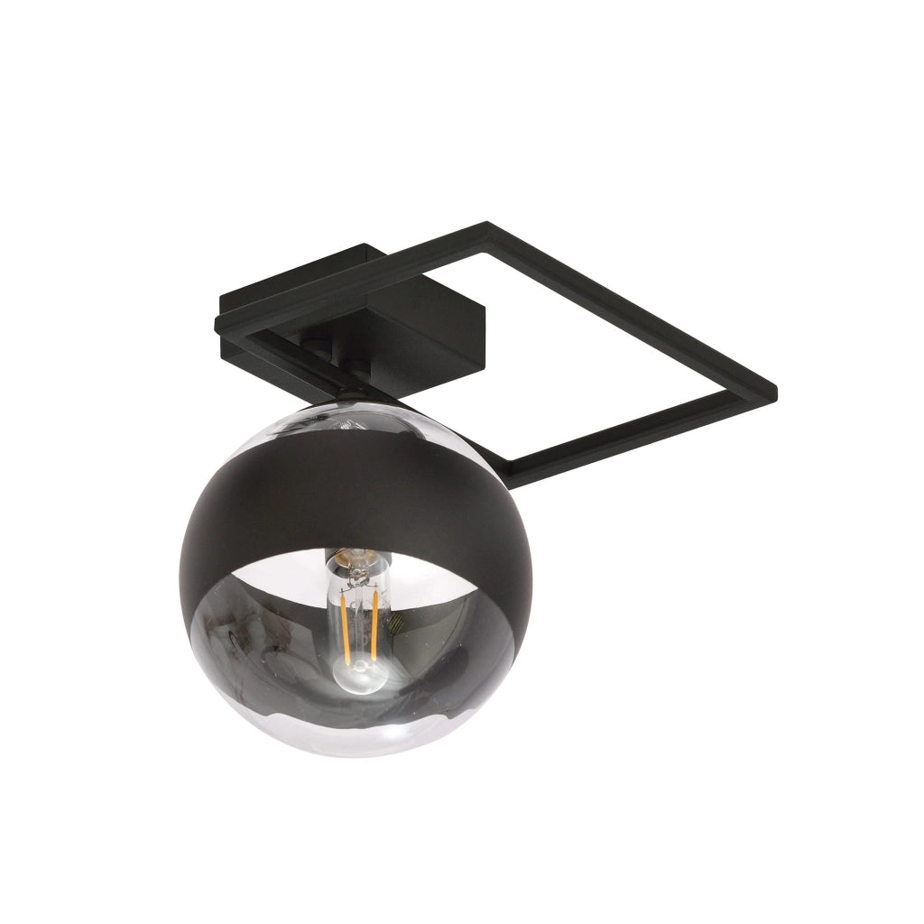 Plafoniera Emibig Imago 1 luce E14 metallo nero 21 cm