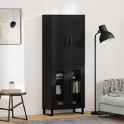 Credenza 2 pcs Rovere Nero 69,5 x 34 x 180 cm