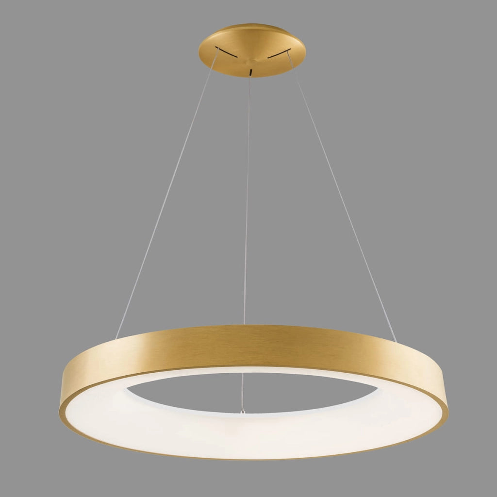 Lampada a sospensione Italux Giulia LED 80W oro Ø80