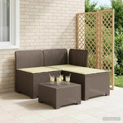 Divano da esterno-Divano da Giardino 3 posti con cuscini in look rattan PP 829186