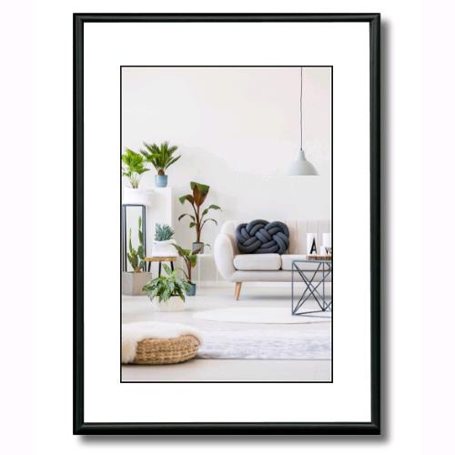 Cornice Foto Stampe Portafoto Quadro Minimal HOOKER PVC Colore NERO 20x30 cm