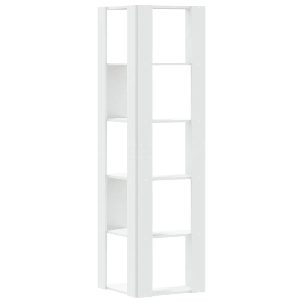vidaXL Libreria Angolare 5Ripiani Bianca 50x50x179cm Legno Multistrato