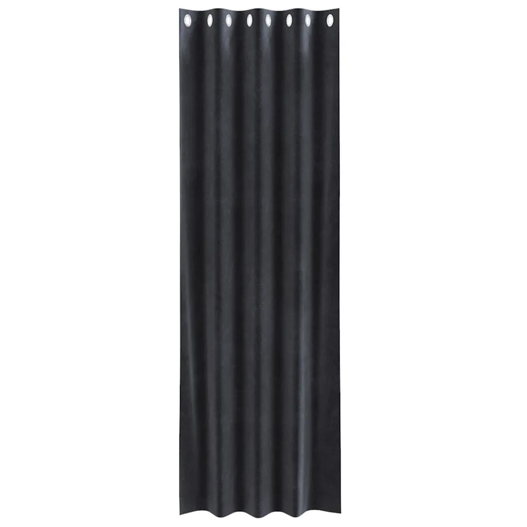 Tende oscuranti 2 pcs Grigio scuro 140 x 225 cm Velluto 4107225