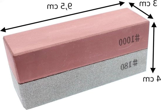 Pietra di Nagura doppia faccia per levigare e pulire - grana 180/1000 - prodotta in Giappone