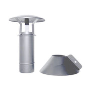 Canna fumaria tubo coassiale INOX D. 80/130 terminale verticale stufa pellet CE Made in Italy