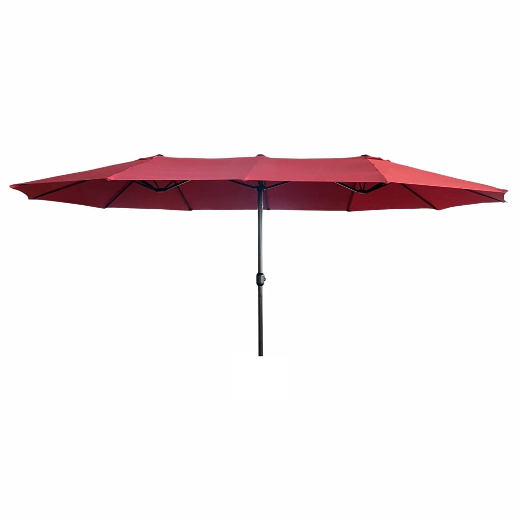 Ombrellone doppio da giardino TILIA rosso peso 12,3 kg dimensioni 460x270x245 cm