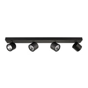 Plafoniera LED Italux Boniva nera 4 luci 3000K 64,5cm