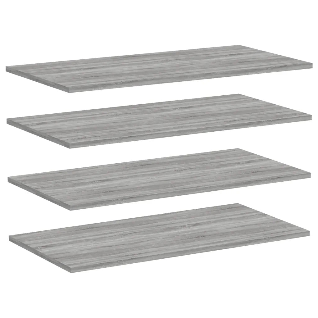 Mensole Parete 4pz Grigio Sonoma 80x40x1,5cm Legno Multistratocod mxl 111578