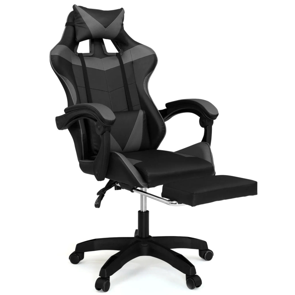 IDMarket - Sedia gaming, sedia ufficio nero e grigio ALEX