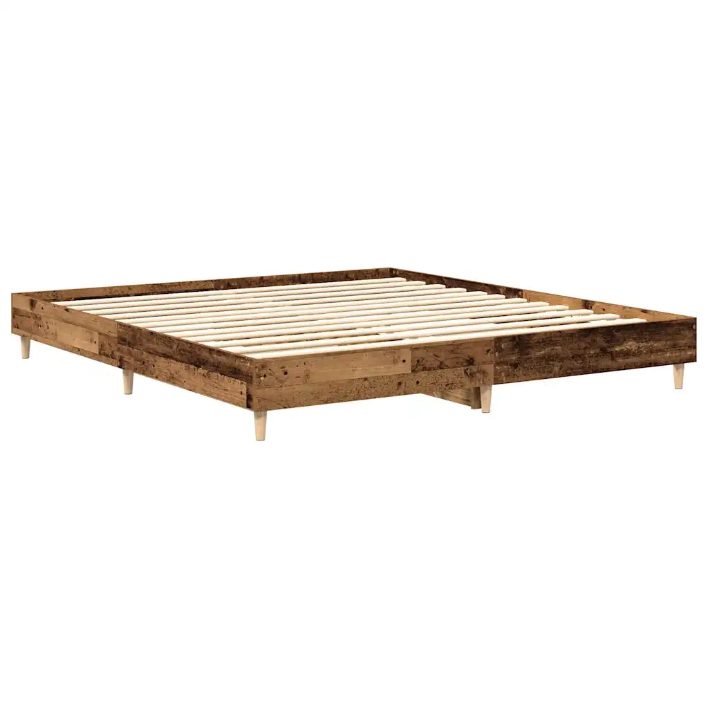 Giroletto senza Materasso Legno Antico 200x200 cm in Truciolato 3328706